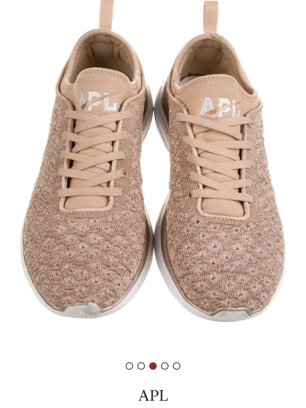 APL Women's Knit Sneakers in Rose Gold - Like New!